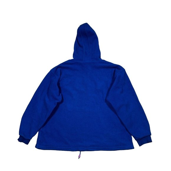 Disneyland Mickey Mouse Minnie Mouse Vintage Blue Fleece Hoodie Men's‎ Size L - Picture 5 of 7